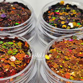 Autumn Glitter Bundle (Set of 4) - Orange and Brown Glitter